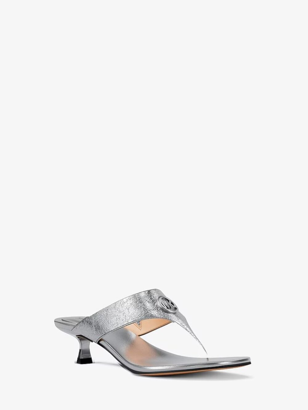 Michael Kors Anneka Patent Thong Sandal Women's - Silver